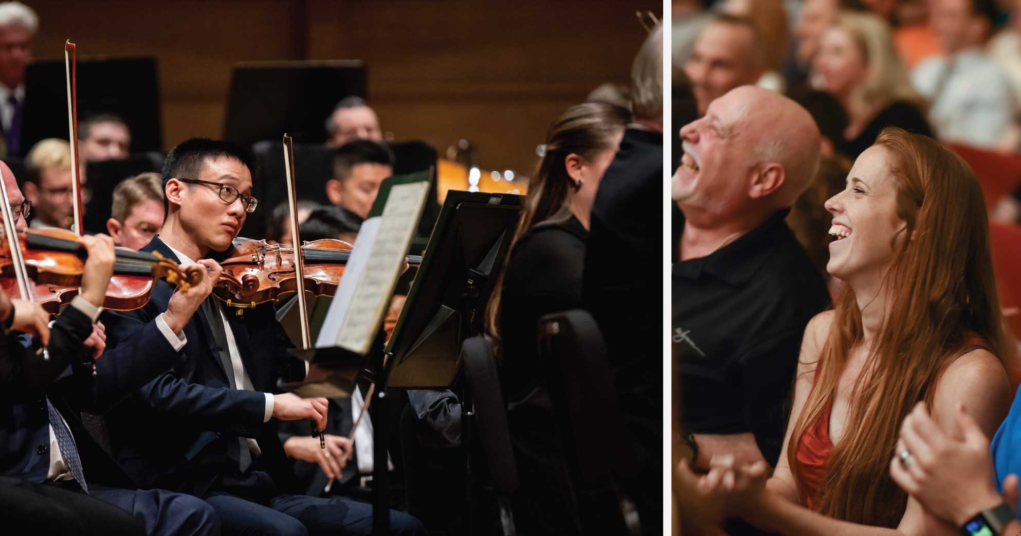 photo of orchestra and patrons